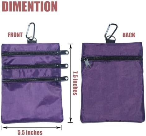 Golf valuables pouch, zipper golf ball bag - Image 2