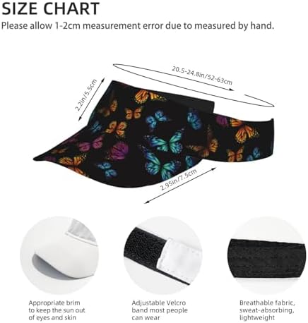 Sports Sun Visor Hats Adjustable Men Women Lightweight Packable Cooling Empty - Image 3