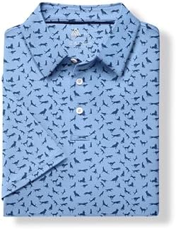 ZITY Men's Golf Shirts Short Sleeve Print Patterns Casual Collared Polo - Image 7