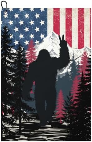 Vintage Forest Sasquatch Golf Towel by Unknown