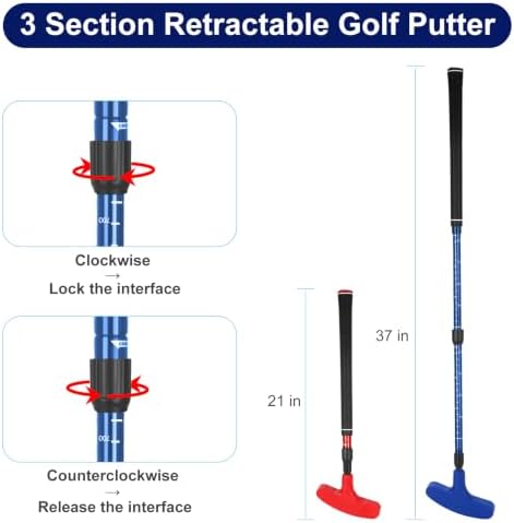 Mini Golf Set - Two-Way Putter, Right/Left Handed, Adjustable Length - Image 2