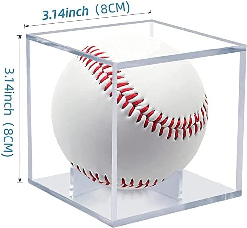 Baseball Display Case, 24 Pack Clear Acrylic Cube Holder Set - Image 2
