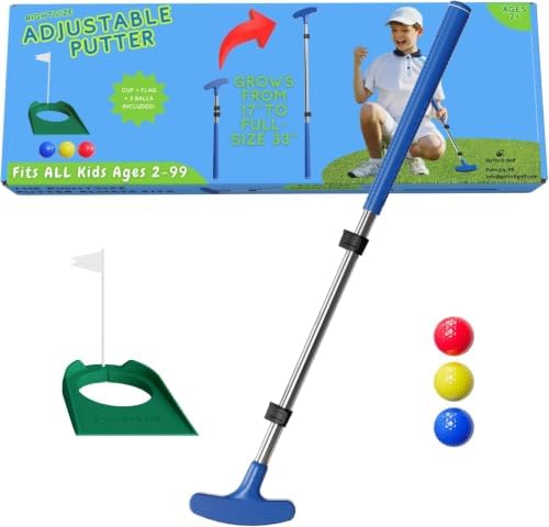 Kids Putter Adjustable Length Junior Golf Club by GoforitGolf