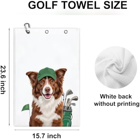 2 Pcs Australian Shepherd Golf Towel 16x24 Inch, Golf Gifts - Image 2