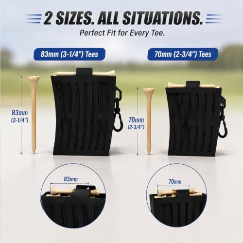 Golf Tee Holder, Spring-Loaded Golf Tee Carrier - Image 3
