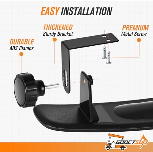 Golf Cart Mirrors, Universal Panoramic Golf Cart Rear View Mirror & No Drilling - Image 5