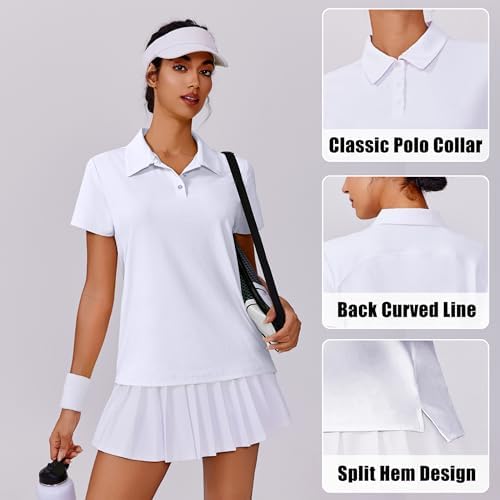 PINSPARK Women's Golf Shirt UPF 50+ Polo Shirts Short Sleeve Tennis Tops - Image 6