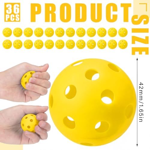 Lunmon 36 Pcs Practice Golf Balls Baseball 42mm Small - Image 2