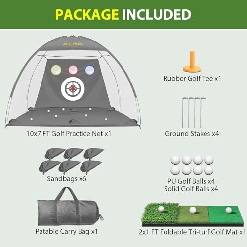 FILORI Golf Practice Net 10x7FT - Image 6