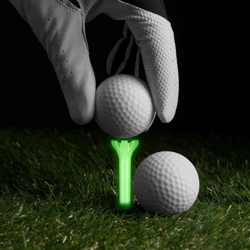 12 Pcs Glow in The Dark Golf Tees, Fluorescent Green Light Up Golf-Tees - Image 3