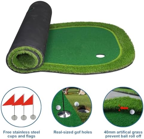 Golf Putting Green Mat, Golf Practice Training Mat - Image 6