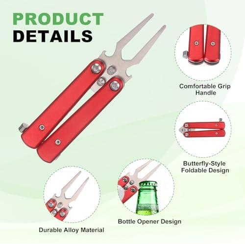 Golf Divot Repair Tool Alloy Foldable Divot Tool - Image 3