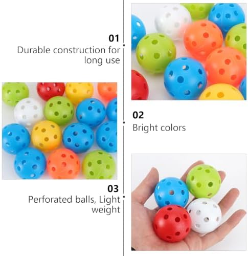 Perforated Plastic Practice Golf Balls 24pcs Hollow PP Training Balls - Image 7