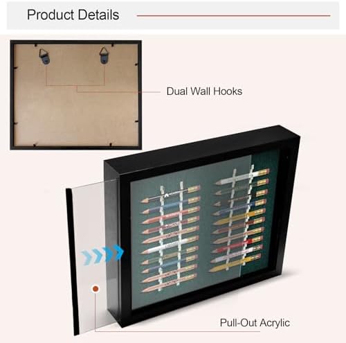 Golf Pencil Display Case for 20 Round or Hex Pencils, Wall-Mount or Desktop - Image 4