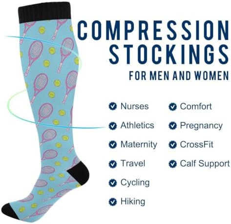 White Baseballs Stitching Compression Sock - Image 6