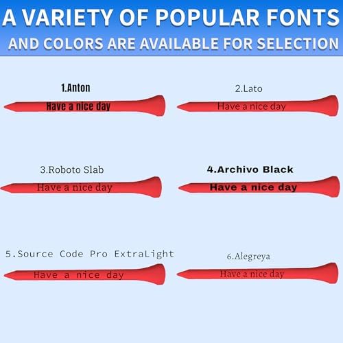 100-1000pcs Personalized Golf tees, Printed - Image 4