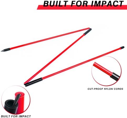 Collapsible Golf Alignment Sticks, 40 Inch Golf Alignment Rods - Image 2