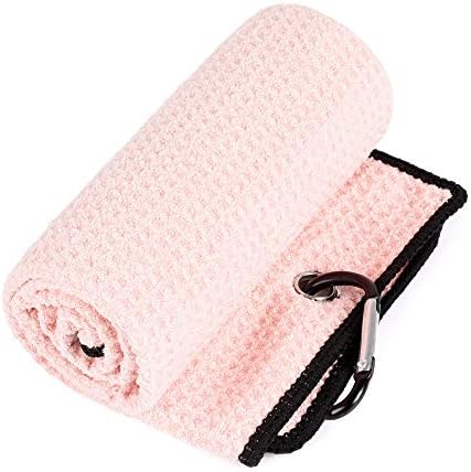 Mile High Life Microfiber Waffle Pattern Golf Towel | Club Groove Cleaner Brush - Image 3
