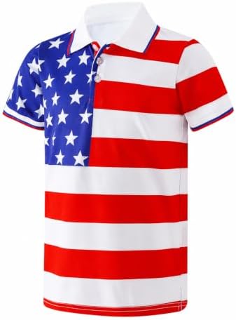 Boys Golf Polo Shirts Short Sleeve Color Contrast 5-14Y by starweave