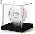 JupDec Baseball Display Case for Single Autograph Ball, UV Protected Stand Box by JupDec