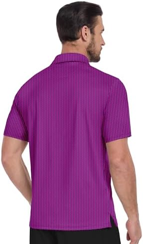 ZITY Men's Golf Shirts Short Sleeve Print Patterns Casual Collared Polo - Image 2