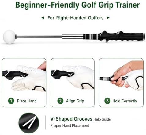 5-in-1 Retractable Golf Swing Trainer, Training Aid - Image 4