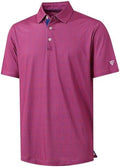 M MAELREG Mens Golf Shirt Short Sleeve Dry Fit Print Moisture Wicking by MAELREG