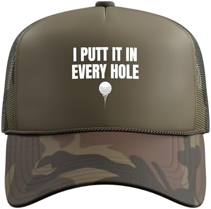 I Putt It in Every Hole Funny Golf Saying Tee Trucker Hat - Image 2