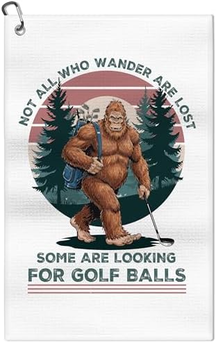 Funny Golf Towel Not All Who Wander are Lost by unskcalb