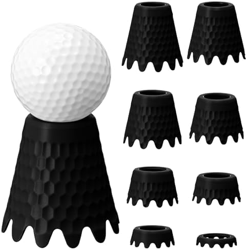 8 Pack Golf Simulator Tees, TPU Golf Tees 1/4"-2" Height by Unknown