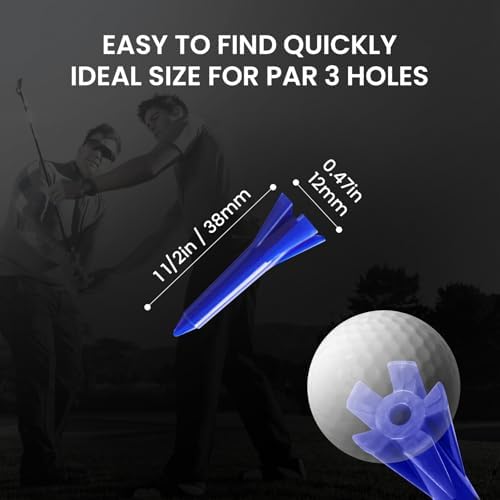 VEASAERS Short Golf Tees Plastic 1 1/2 inch - Image 3