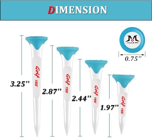 MAZEL Plastic Golf Tees 8 Pack｜Excellent Durability and Stability Plastic Tees - Image 3