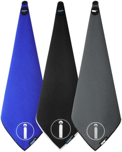 Magnetic Golf Towel 3PACKS, Waffle Weave Design, Detachable Clip by IWINPROSGOLF
