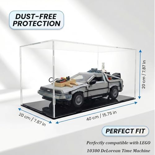 Acrylic Display Case for LEGO 10300 Back to the Future Time Machine, 15.7" x - Image 5