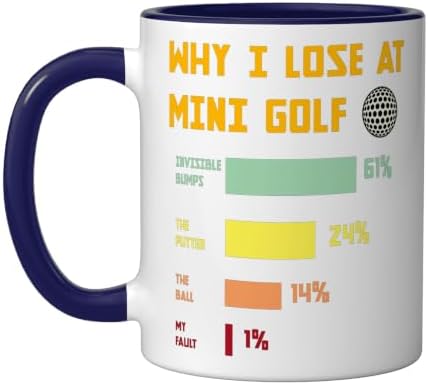 Mini Golf Champion Humor Family Golfers Ceramic Mug, Dark Blue/White by Unknown