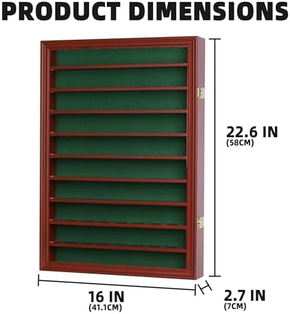 DisplayGifts 80 Golf Ball Display Case Cabinet Wall Rack Holder Solid Wood Frame - Image 5