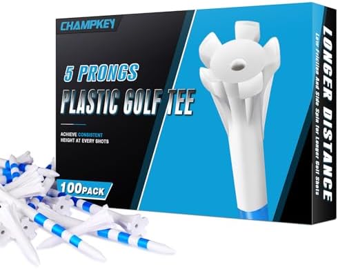CHAMPKEY Advanced 5-Prong Plastic Golf Tees 120 or 100 Pack by ++Champkey
