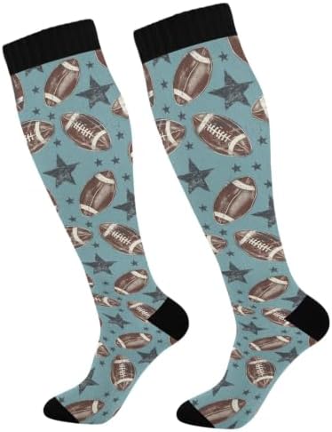White Baseballs Stitching Compression Sock by Unknown