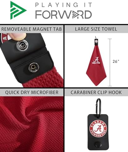 Magnetic Golf Towel Alabama University - Image 3