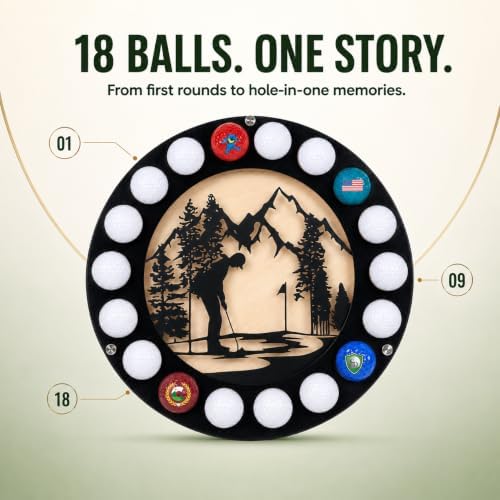 Circular Golf Ball Case Display, Golf Ball Display Case Wall Mount - Image 3