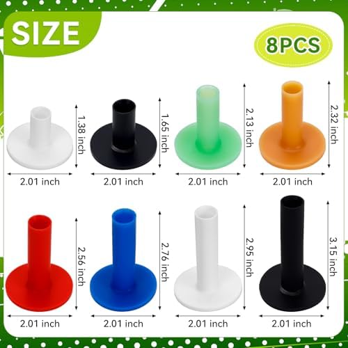 8PCS Rubber Golf Tees with Holder - Image 2