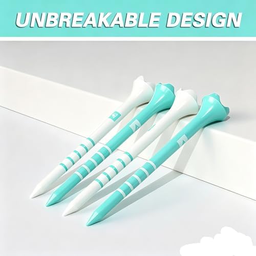Stable & Durable Plastic Golf Tees 60Pcs Size 2-3/4 Inch or 3-1/4 Inch Packaged - Image 2
