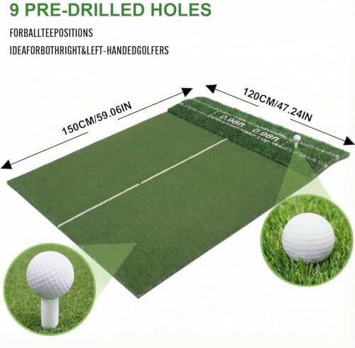 Dual Turf Golf Putting Mat 1.2x1.5m - Image 6