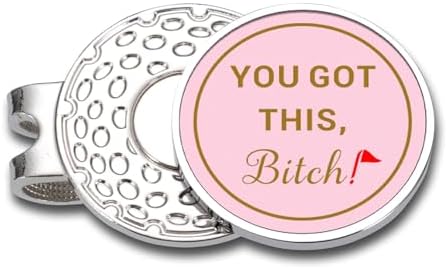 Funny Golf Ball Marker for Women Pink Hat Clip Golf Gifts for Women by VANLOVEMAC
