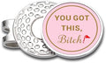 Funny Golf Ball Marker for Women Pink Hat Clip Golf Gifts for Women by VANLOVEMAC