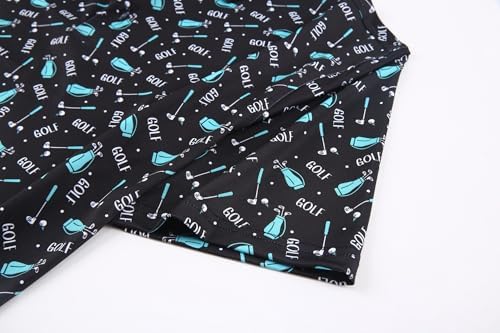 Alex Vando Mens Golf Shirt Moisture Wicking Print Performance Polo Shirt - Image 5