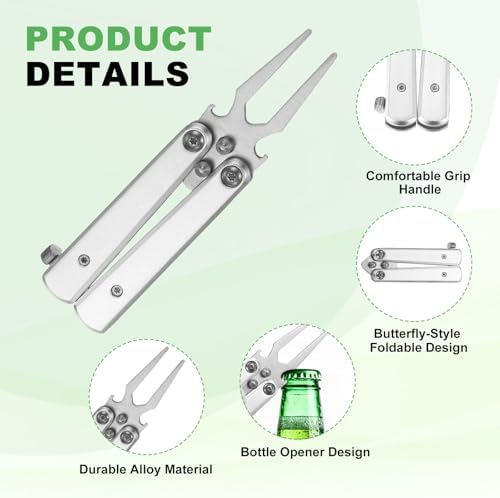 Golf Divot Repair Tool Alloy Foldable Divot Tool - Image 3
