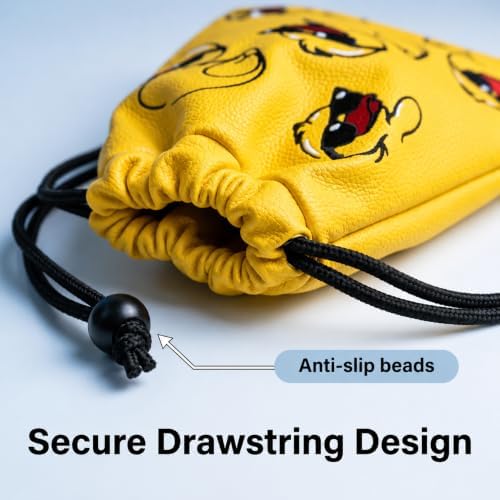 Duck Golf Valuables Pouch Leather Golf Tee Pouch Ball Bag W/ Drawstrings - Image 6