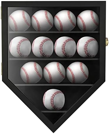 TJ.MOREE 12 Balls Baseball Display Case Wall-Mounted, Durable Wood - Image 2