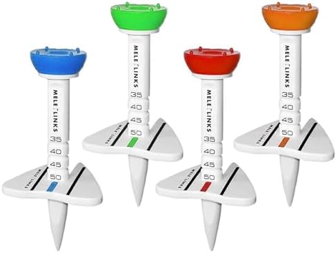 4Pcs Premium Silicone Golf Tees, Height Adjustable, Upgraded Big Head High by VEAREAR
